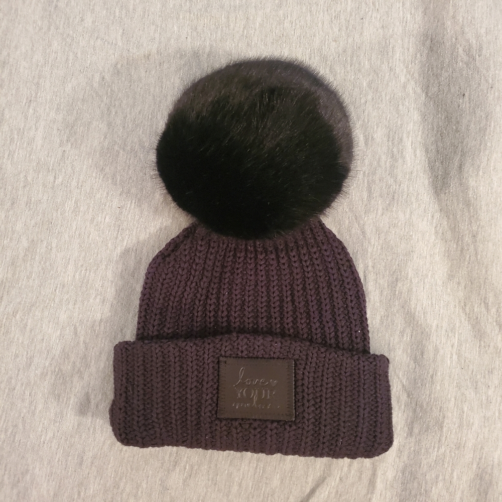 Love Your Melon | Black Monochromatic Mega Pom Beanie